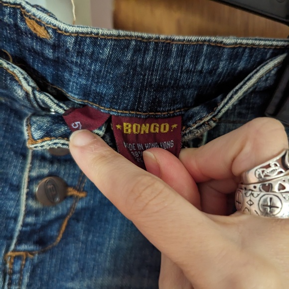 BONGO Y2K DARK DENIM JUNIOR'S SIZE 5 MINI SKIRT - Picture 2 of 3